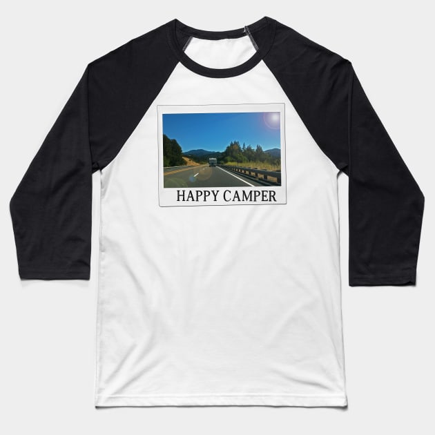 snapshot road trip (happy camper) Baseball T-Shirt by mystudiocreate